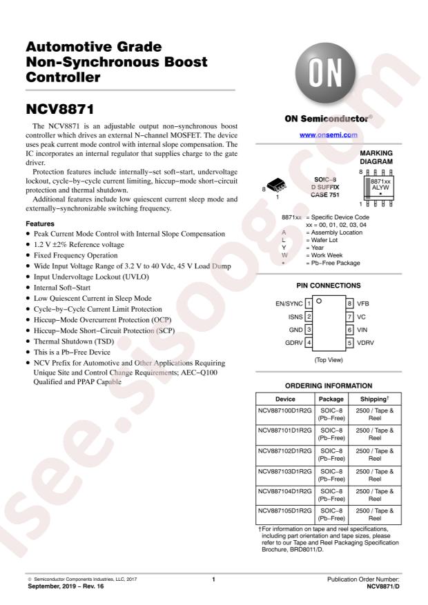 NCV887105D1R2G