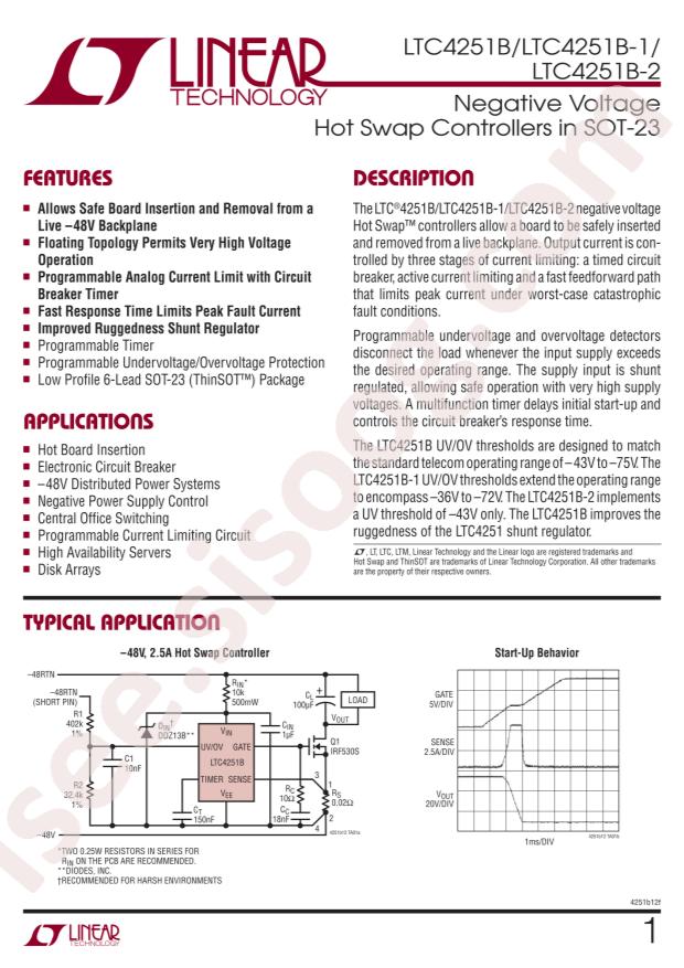 LTC4251BIS6-2#TRMPBF