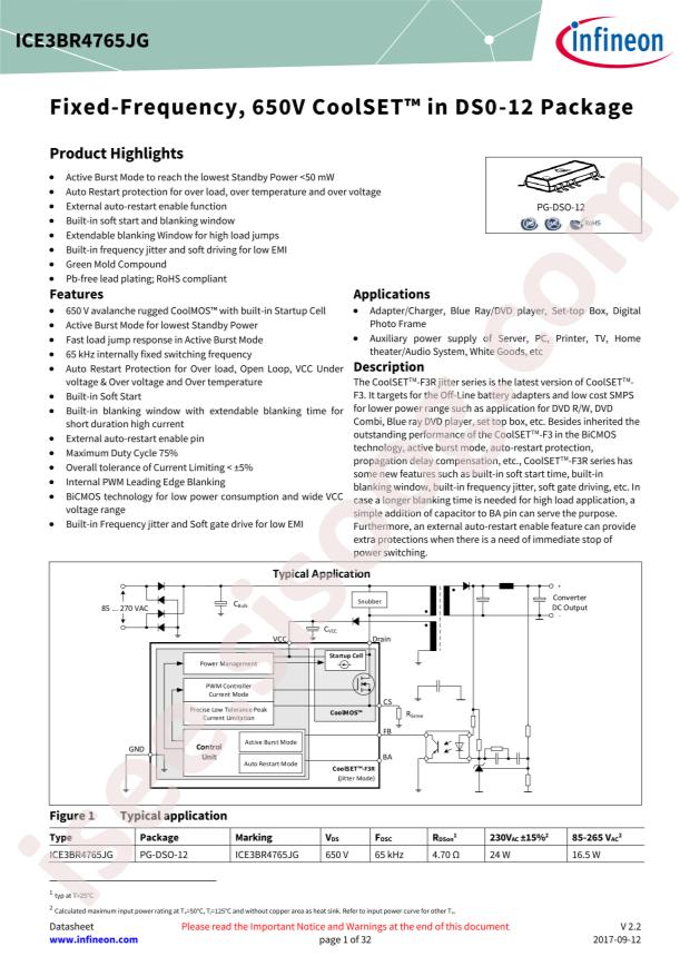 ICE3BR4765JG