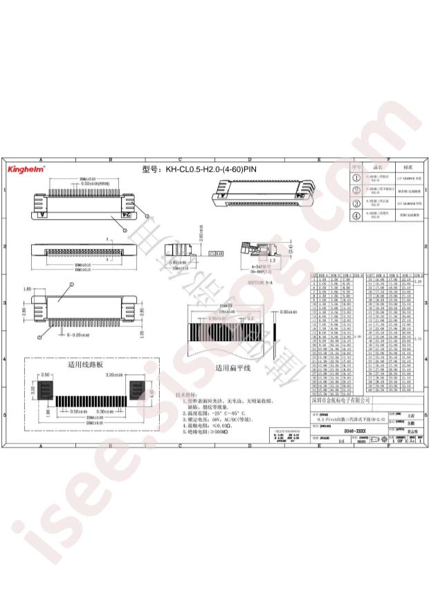 KH-CL0.5-H2.0-42PIN