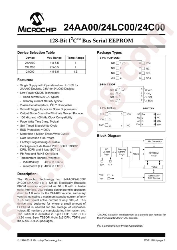 24LC00T-I/SN SOP-8