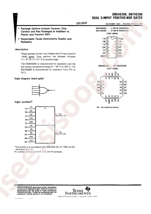 SN74S260N