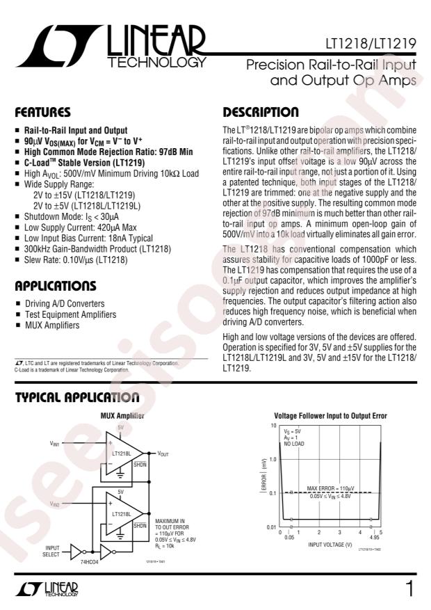 LT1218LCS8#PBF