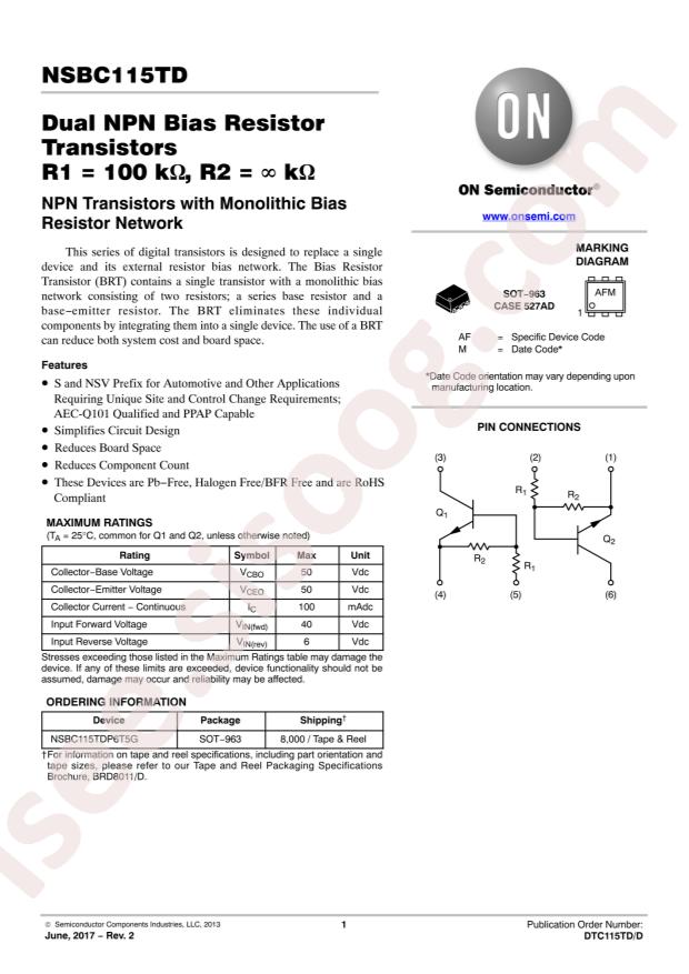 NSBC115TDP6T5G
