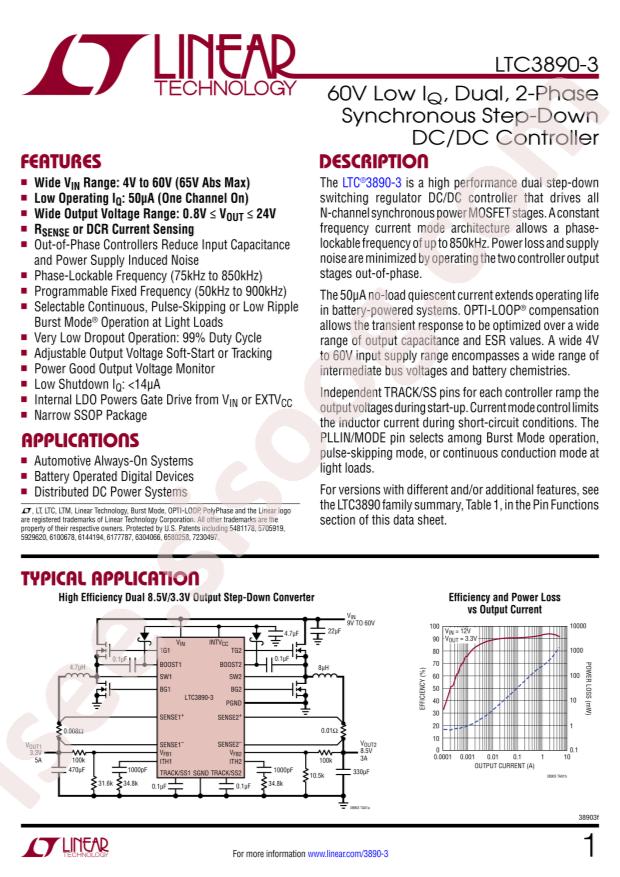 LTC3890HGN-3#PBF