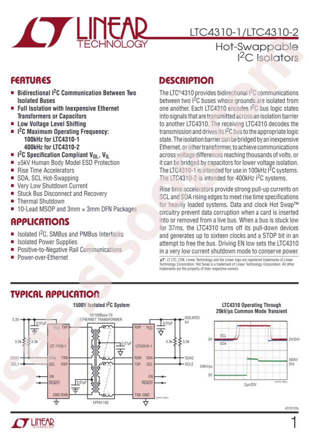 LTC4310IMS-1#PBF