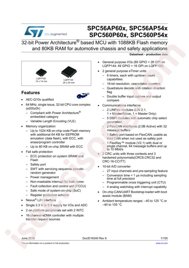 SPC560P54L3BEABR