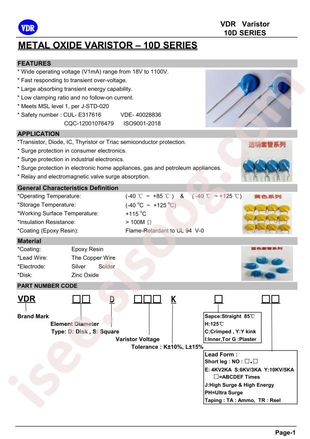 VDR-10D121K