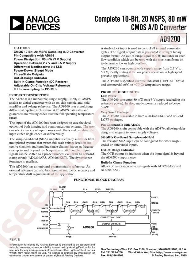 AD9200ARSZRL