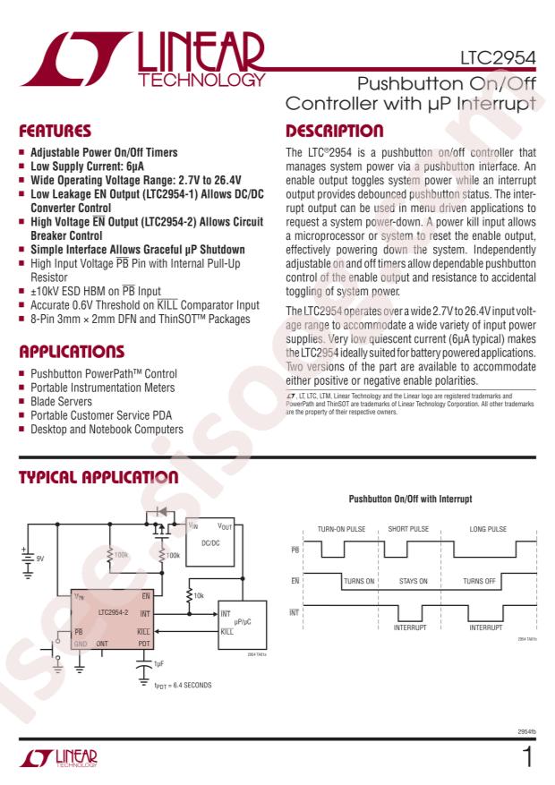 LTC2954ITS8-1#TRPBF