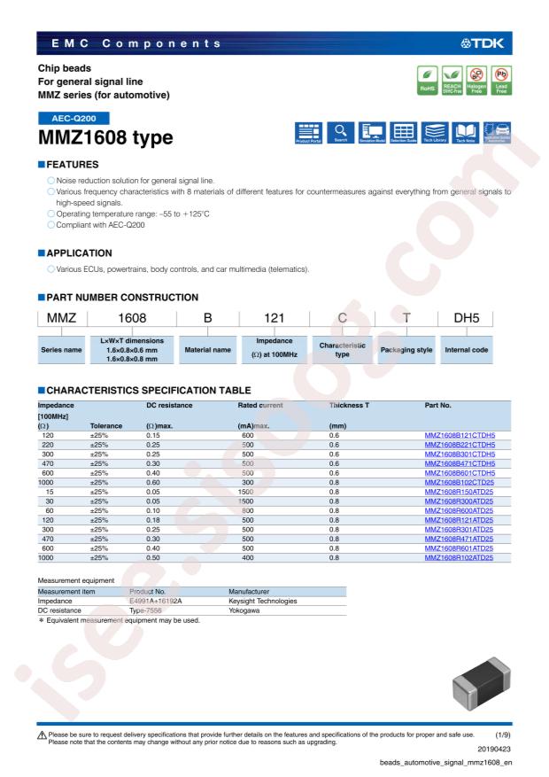 MMZ1608Y471BTD25