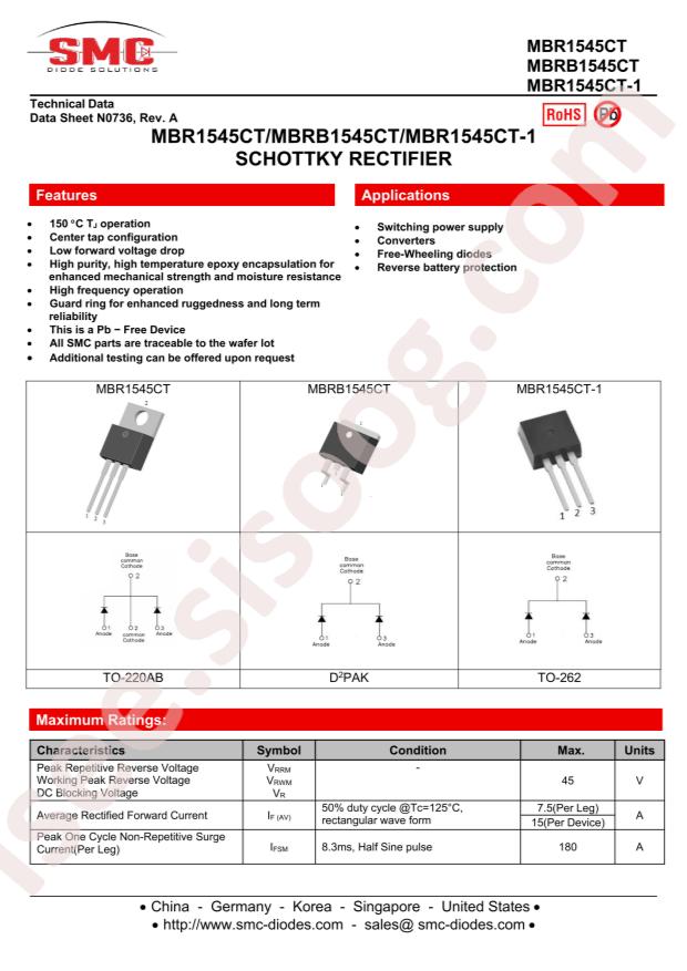 SMC MBR1545CT