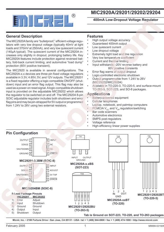 MIC29201-12WU