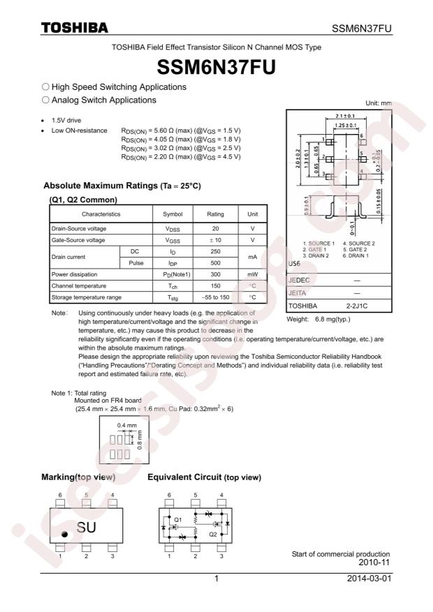 SSM6N37FU,LF