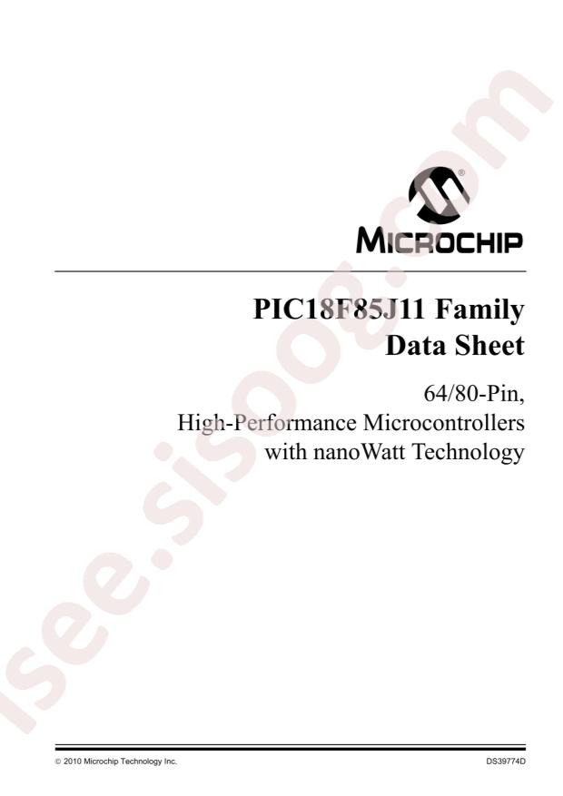 PIC18F85J11T-I/PT