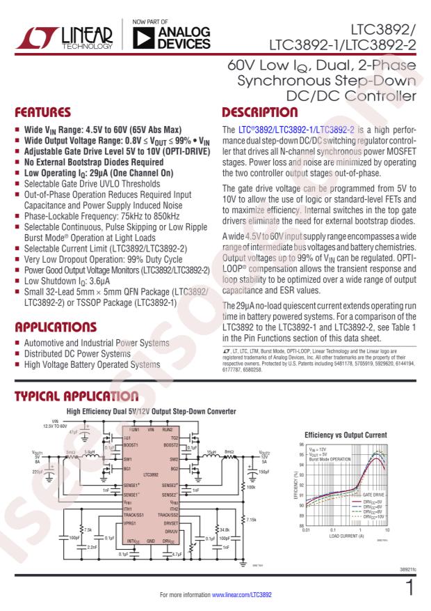 LTC3892IFE-1#PBF