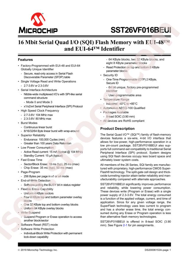 SST26VF016BEUI-104I/SN