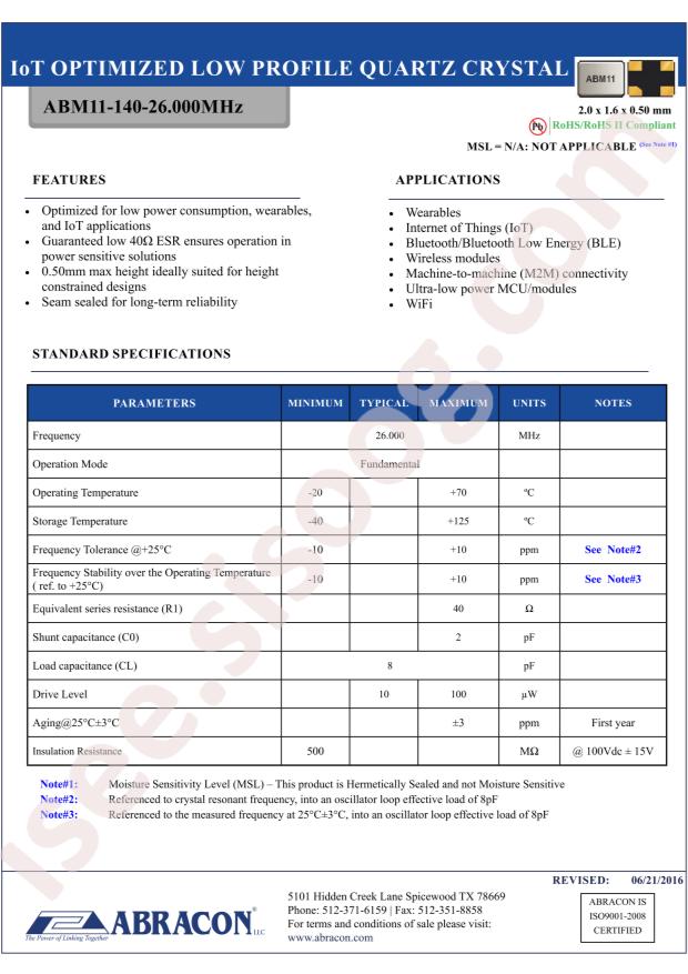 ABM11-140-26.000MHZ-T3