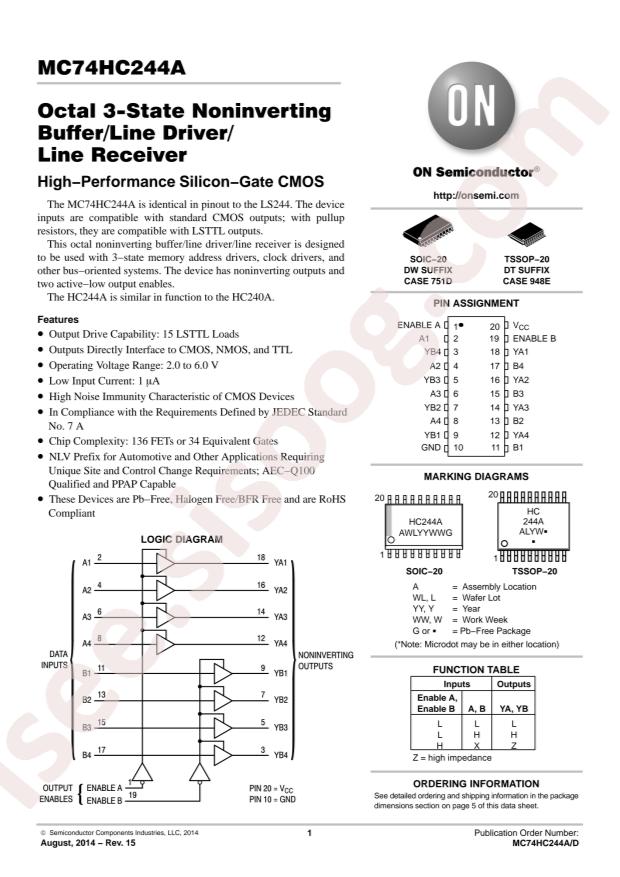 NLV74HC244ADWR2G