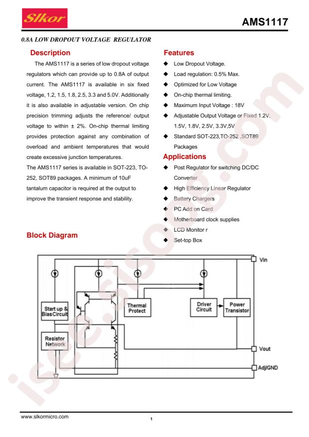 AMS1117-ADJ SOT-89