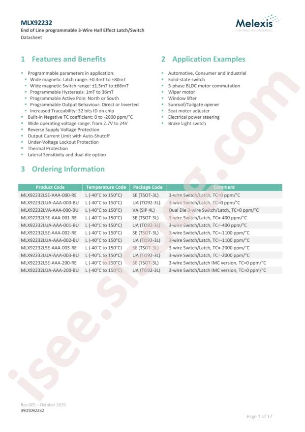 MLX92232LUA-AAA-000-SP