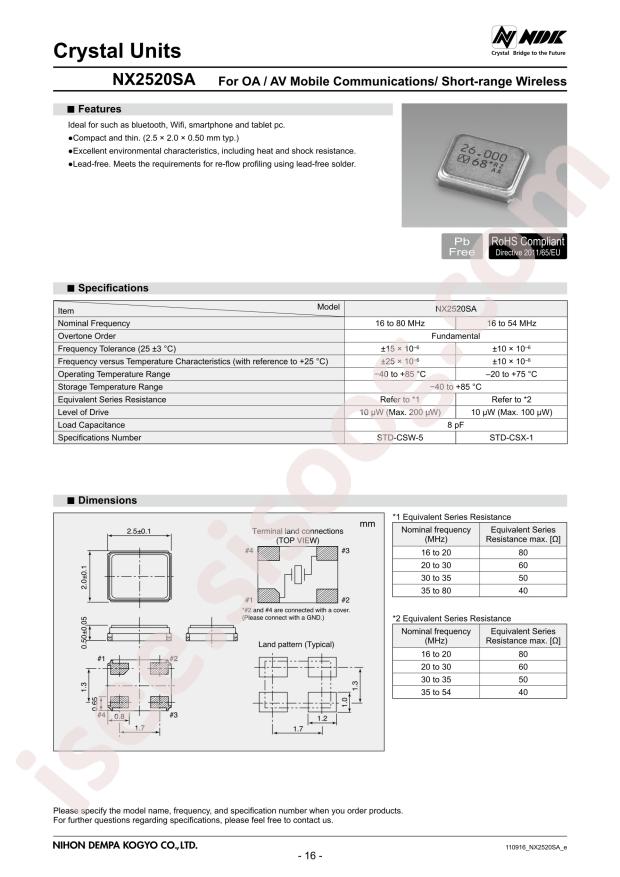 NX2520SA-27MHZ-STD-CSW-5