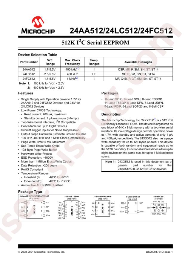 24LC512-I/ST14G