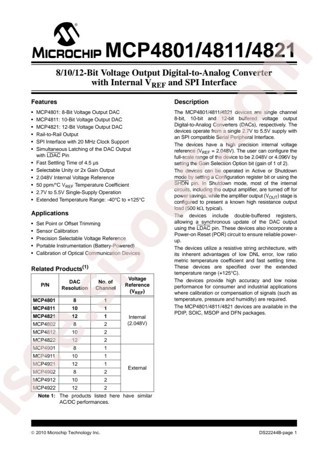 MCP4821-E/SN