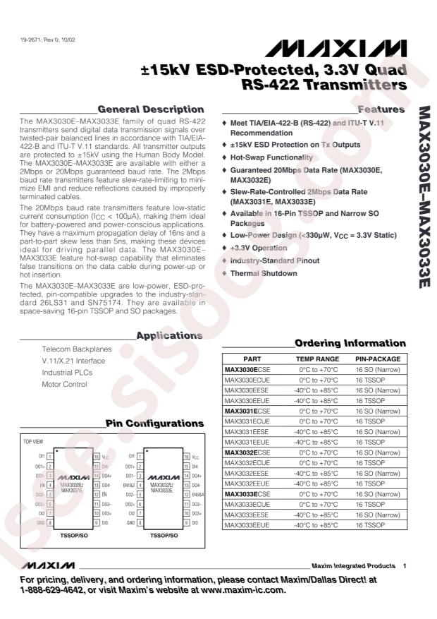MAX3030EESE+