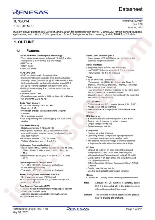 RENESAS R5F104LCAFP#10