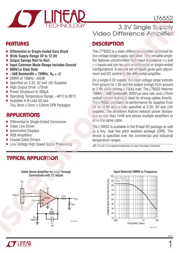 LT6552IDD#PBF
