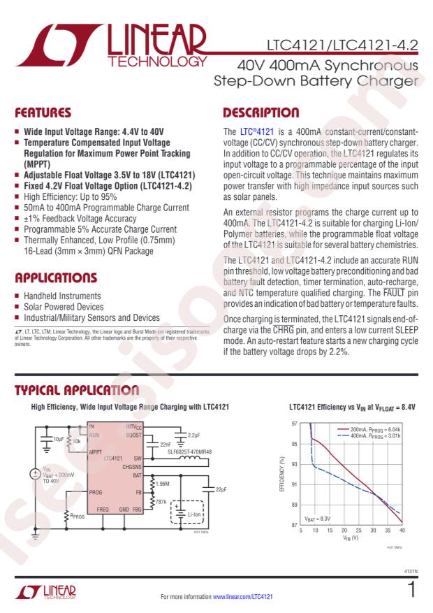 LTC4121EUD-4.2#TRPBF