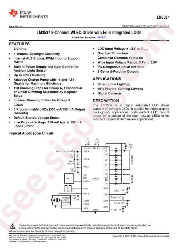 LM3537TME/NOPB