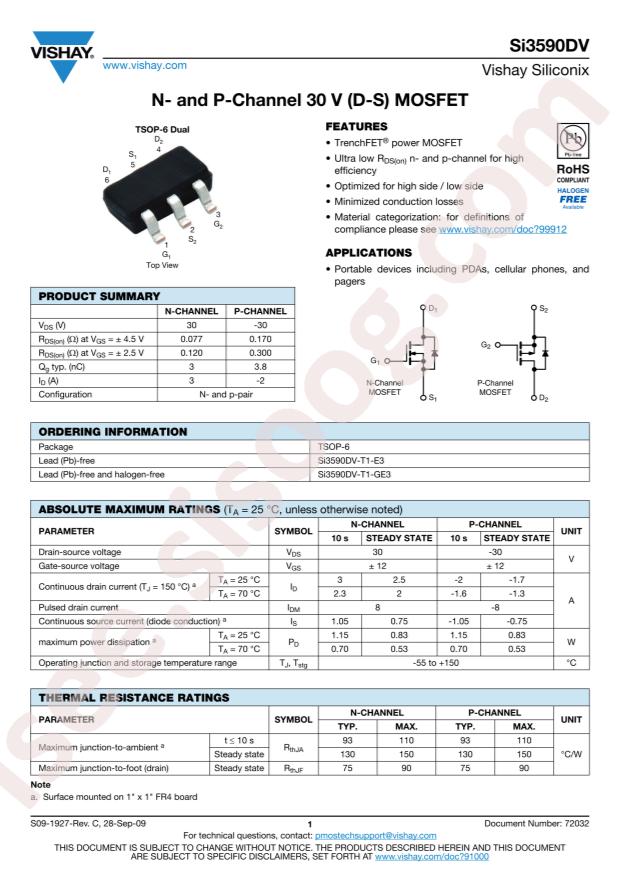 SI3590DV-T1-E3