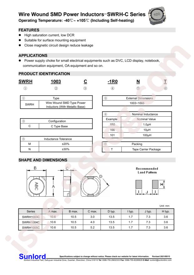 SWRH1004C-151MT