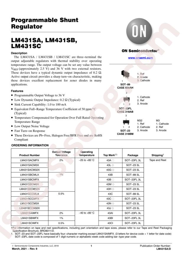 LM431SACM3X