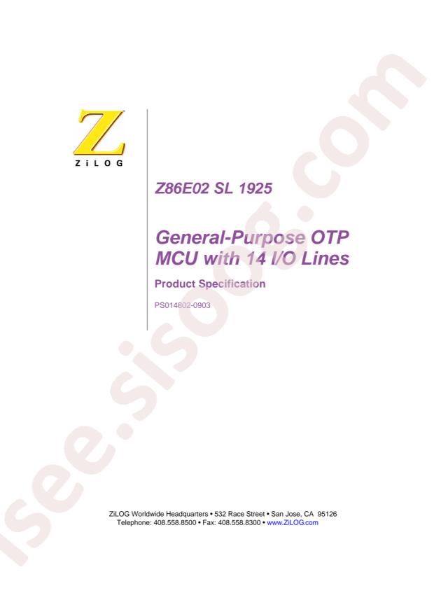 Z86E0208SEC1925TR