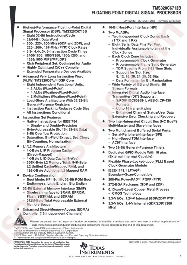 TMS320C6713BZDP300