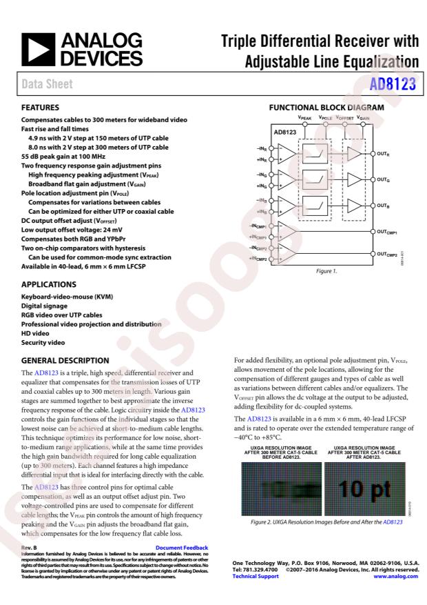 AD8123ACPZ-R7