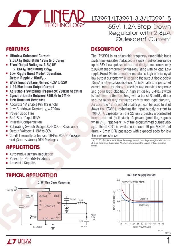 LT3991EMSE-3.3#PBF