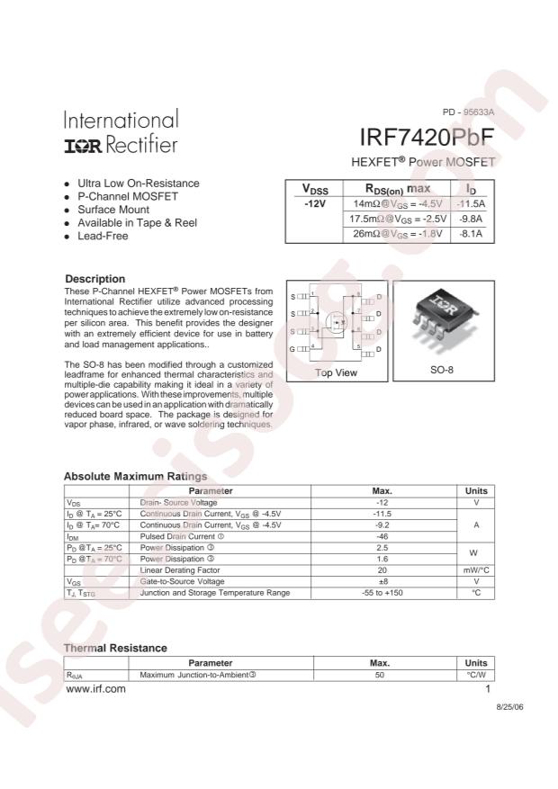 IRF7420TRPBF