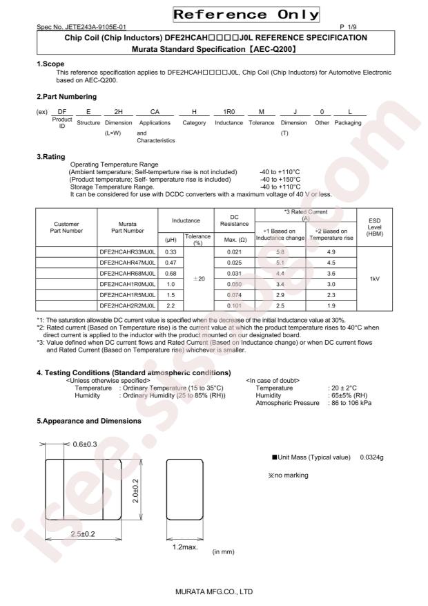 muRata DFE2HCAHR33MJ0L