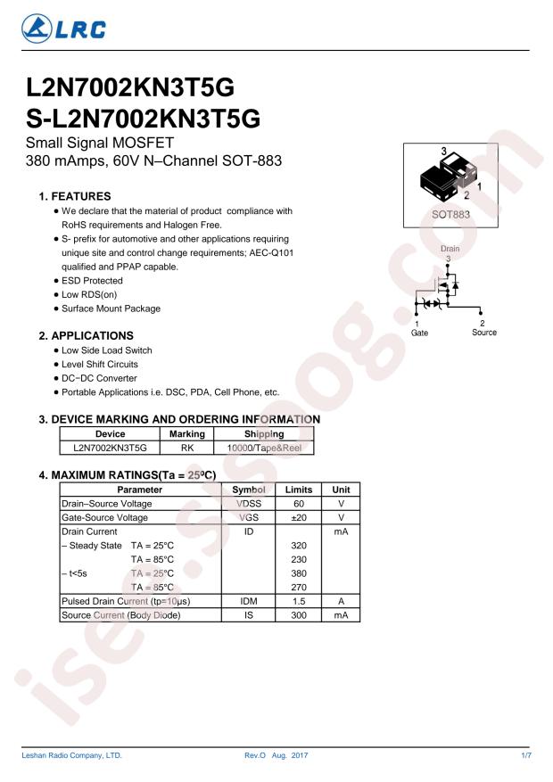 L2N7002KN3T5G-OP