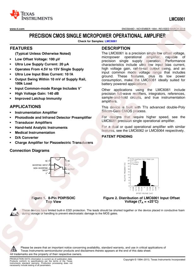 LMC6061AIM/NOPB