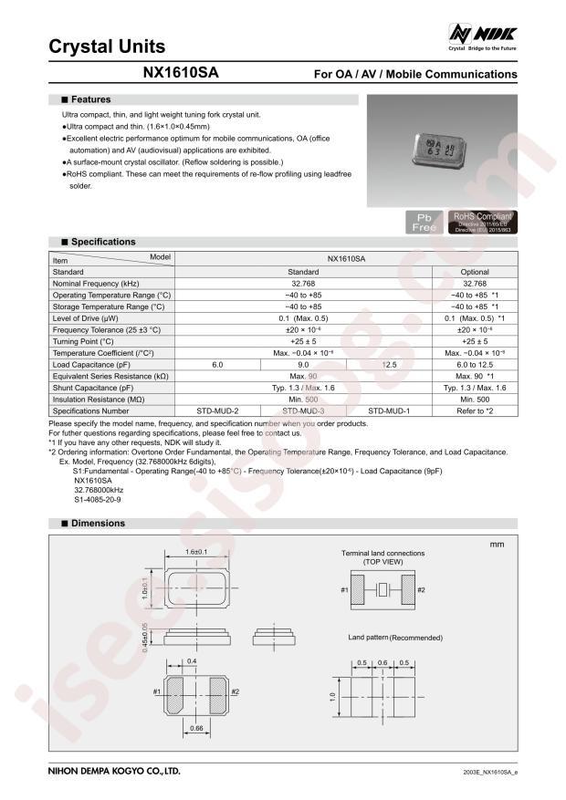 NX1610SA-32.768KHZ-EXS00A-MU00658