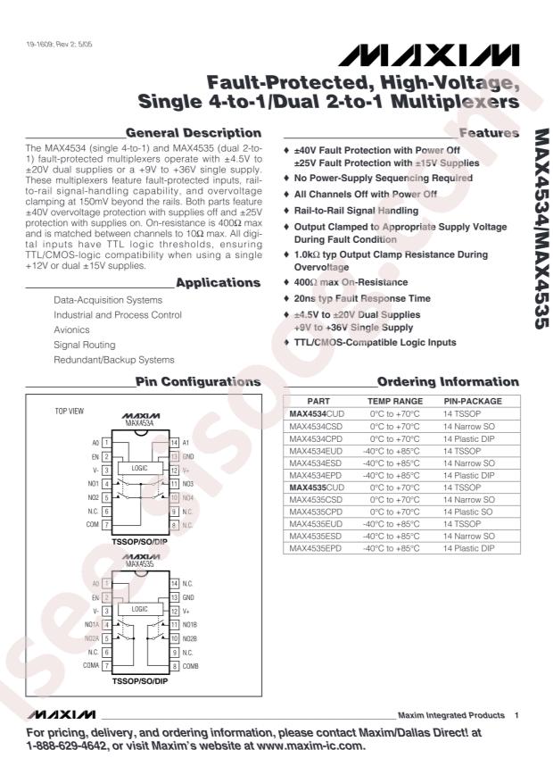 MAX4535CUD+T