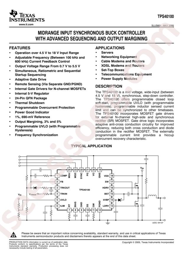 TPS40100RGET
