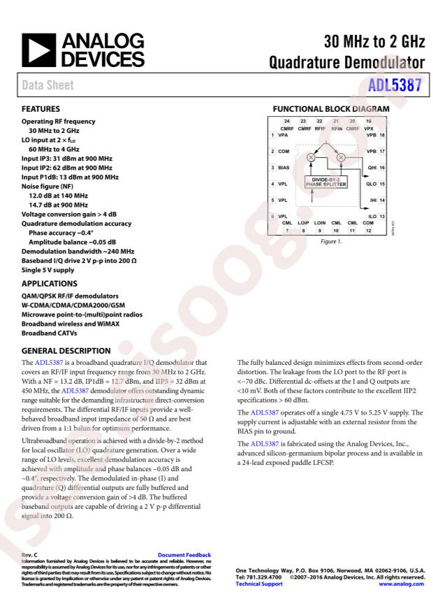 ADL5387ACPZ-WP