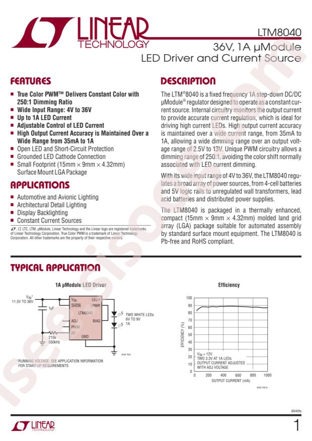 LTM8040EV#PBF