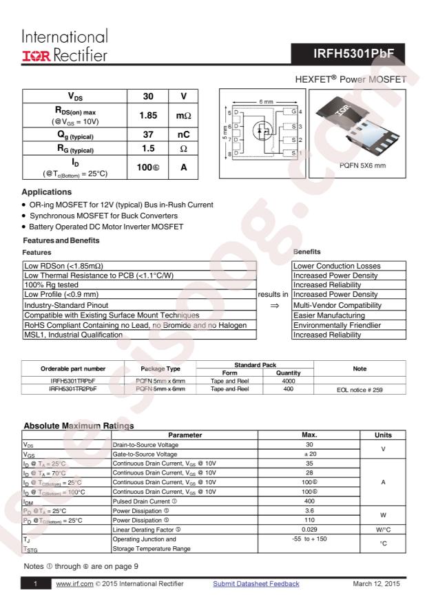 IRFH5301TRPBF
